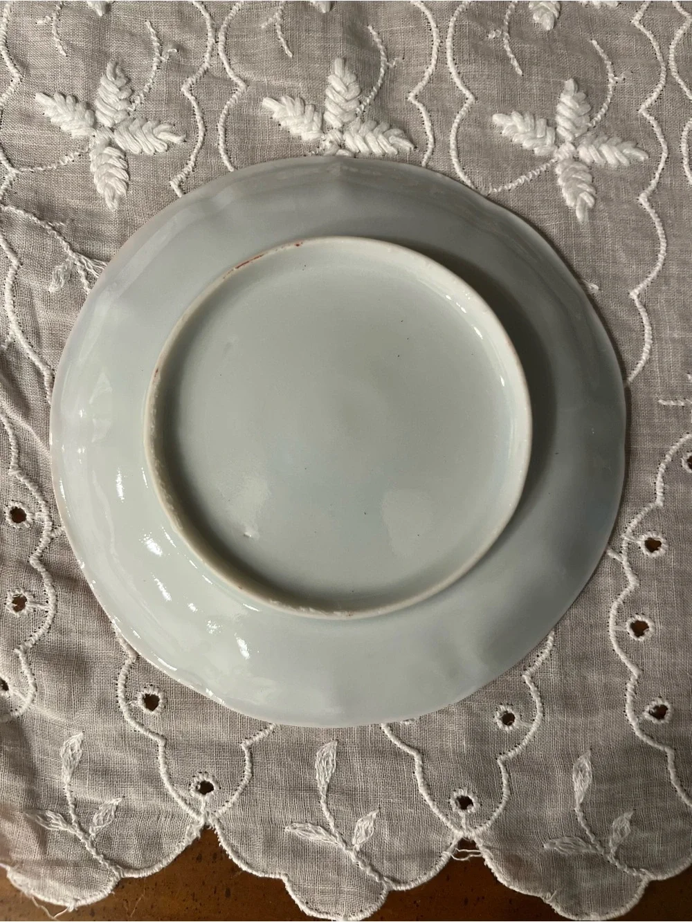 Vintage Hand-Painted Chinese Red-Trim Porcelain Set